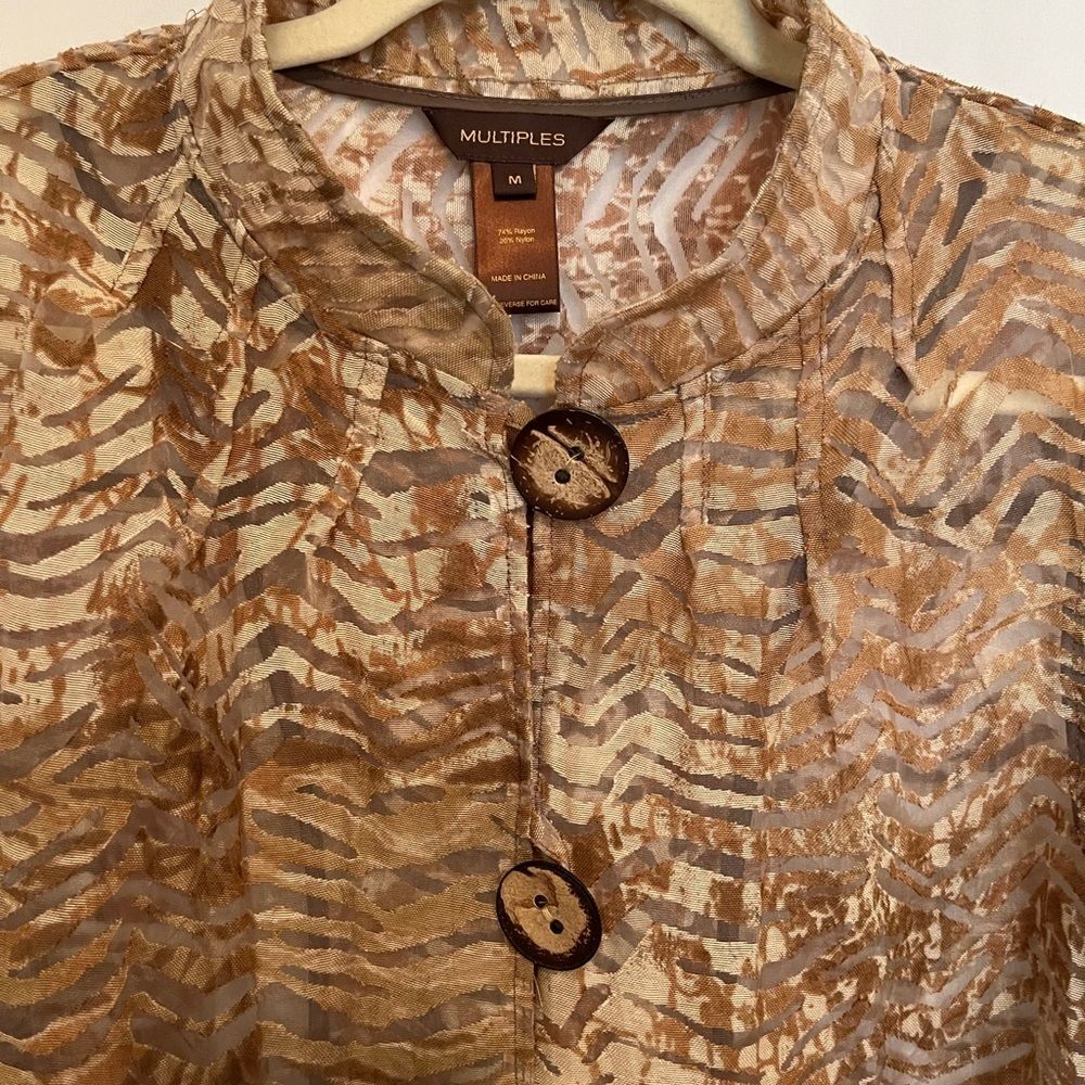 MULTIPLES Brown Patterned Shirt - Picture 3 of 4